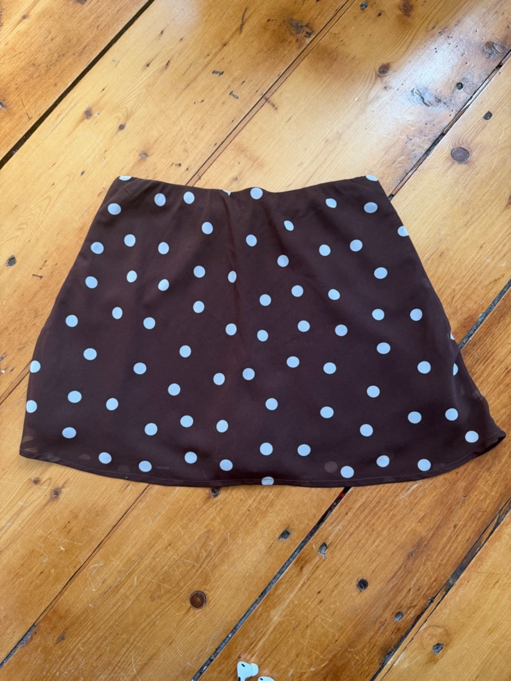 Abercrombie & Fitch Brown & White Polka Dot Mini Skirt Size XXS New without tag